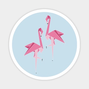 Folded Flamingos Magnet